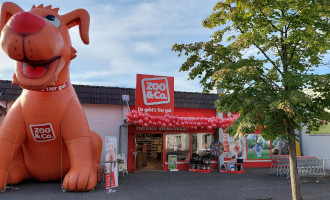 Außenansicht des neuen ZOO & Co.-Fachmarktes in Wirges